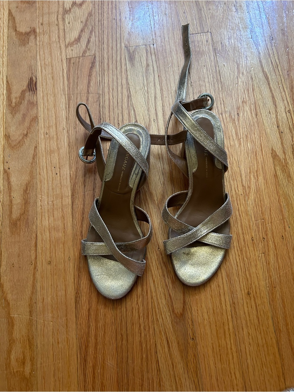 Margaux Metallic Gold City Sandals